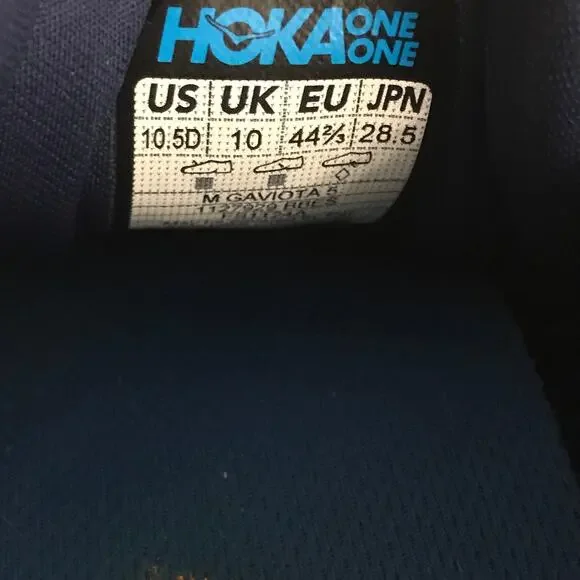 Hoka One One Gaviota 5 Shoes Mens 10.5 Blue Running Athletic Gym Sneakers